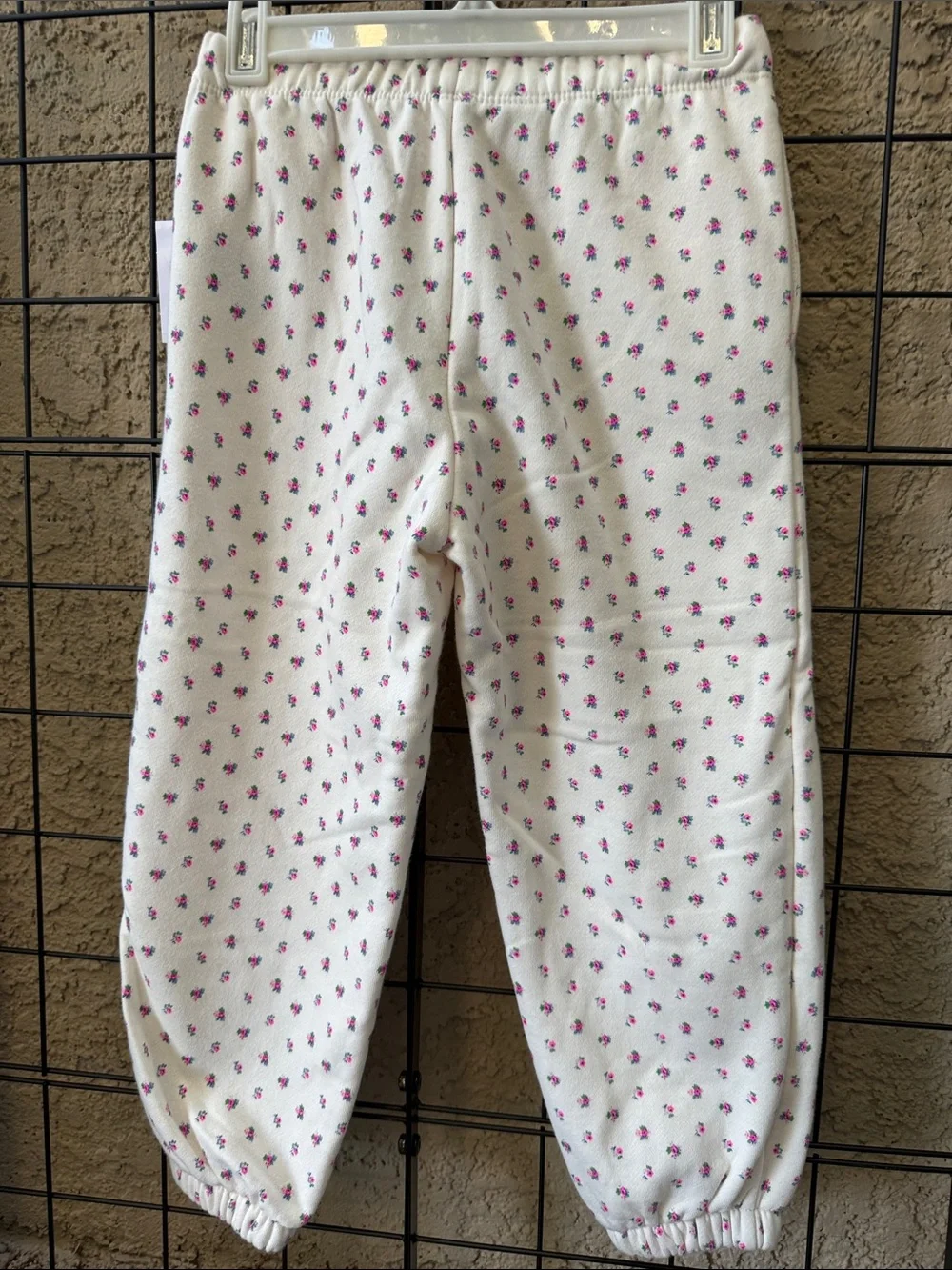 GAP Cream Floral Kids Sweatpants Pants